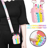 DecorADDA Colorful Unicorn Mini Pop It Sling Bag