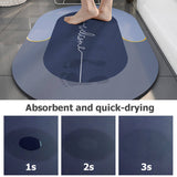 DecorADDA Quick Drying Non Slip Bathroom Mat - BLUE