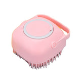 DecorADDA Handheld Bath Scrubber Massage Shower Cleansing Silicone Brush with Shampoo Shower Gel Dispenser | Scalp Brush