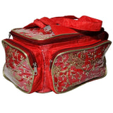 DecorADDA Embroidered PVC Laminated Pooja Bag