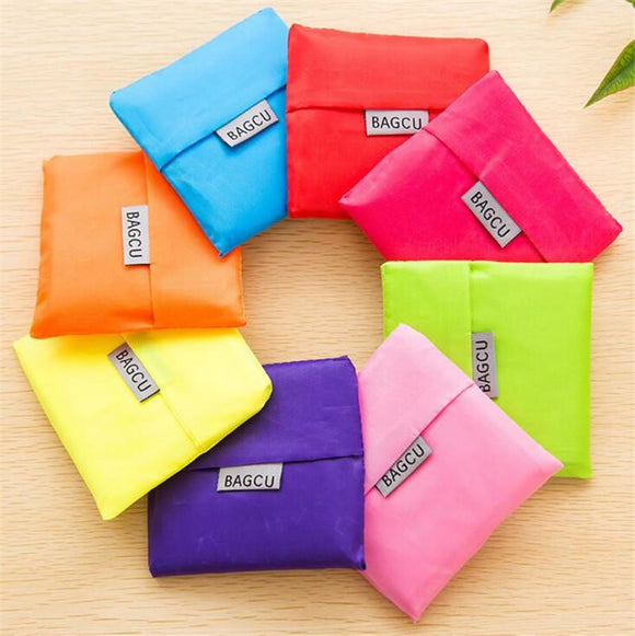 Bagcu Portable Shopping Bag Folding Storage Bag (Random Color)