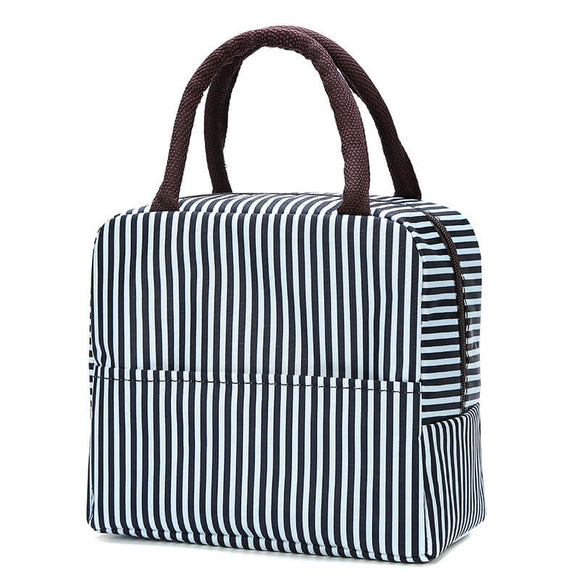 DecorADDA Insulated Lunch Bag – Stripe Design