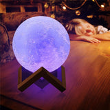 DecorADDA Moon Lamp | Sensor Touch for Changing 7 colours | 15 cm (Large)