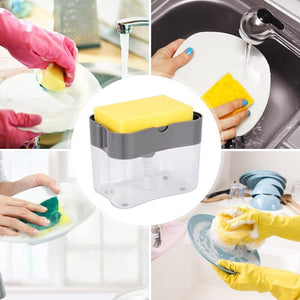 Liquid Soap Pump Dispenser With Sponge Holder