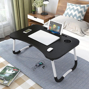 Portable folding bed Laptop table ( Light Brown )