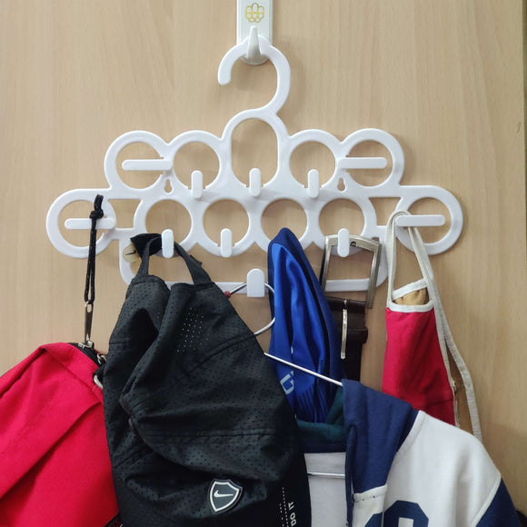 DecorADDA Multi Hanger - Multipurpose Space Saving Hanger for Clothes, Tie, Belt, Scarves, Bag, Household items | SET OF 2