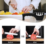 DecorADDA Manual 3 Stage Kitchen Knife Sharpener Tool