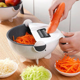 Multi-function Vegetable Cutter with Drain Basket | Slicer Dicer Peeler Shredder