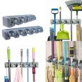 Wall Mounted Stick Handle Mop and Broom Holder Organiser